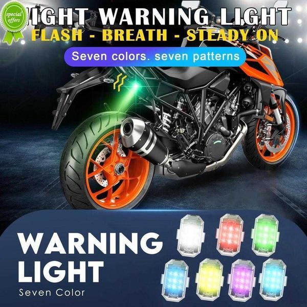 Neue wiederaufladbare Blinklichter Motorradfahrräder USB wiederaufladbare Warnsteuerung Wasserdichtes Licht Remote Strobe Wireless F7Y1