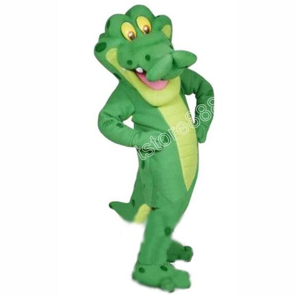 Simulation leichtes Alligator-Maskottchen-Kostüm, Karneval, Unisex-Outfit, Erwachsenengröße, Weihnachten, Geburtstag, Party, Outdoor, Festival, Anzieh-Werbe-Requisiten