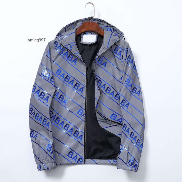 M-3XL balencaigaly balencigaly manga com capuz roupas quentes jaquetas tamanho longo blusão windrunner casacos masculinos zíper impermeável jaqueta masculina com capuz