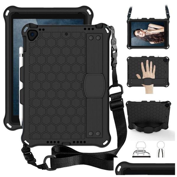 Tablet PC Casos Sacos Crianças Anti-Queda Plana Protetora Air9.7 10.2 10.5 Polegada Er Hand Strap Shoder Drop Delivery Computadores Dhlip