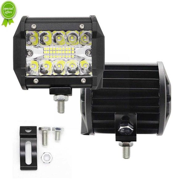 Yeni 60W LED iş Işık Çubukları 4 inç spot ışığı su geçirmez sis fg fround kirişler off -road kamyonu için combo lamba 12v q1l0