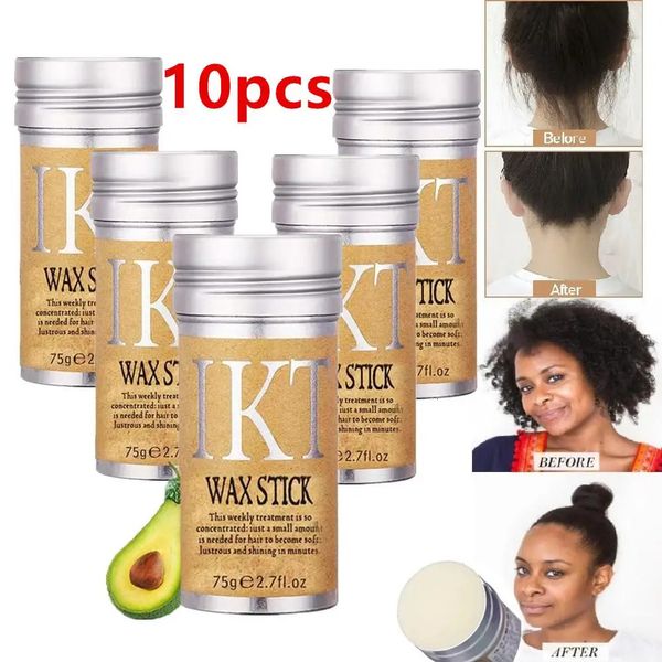 Bastões de cola 10pcs 75g forte segurar vara de cera de cabelo para estilo peruca nós curandeiro gel fino bebê linha perfeita 231113