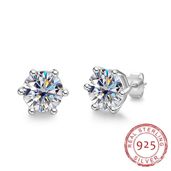 Stud AnuJewel 421ct Total Orecchini 925 Sterling Silver Gold Plated Certificate Jewelry Wholesale 230412