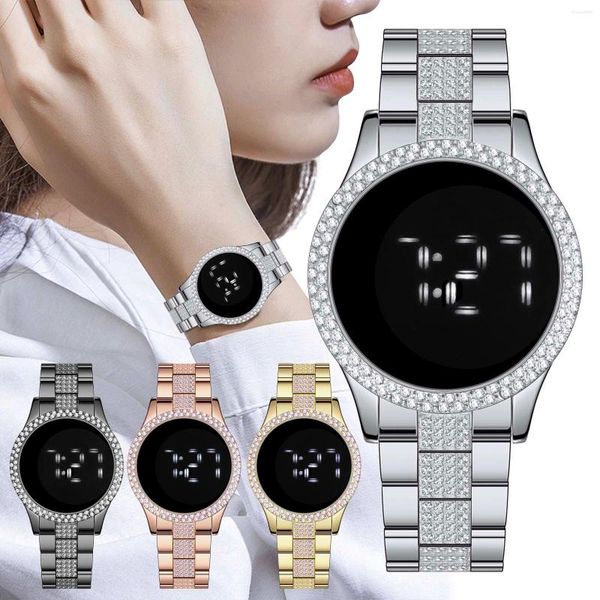 Orologi da polso Orologio da donna 1pc Tempo libero Moda Diamante Rotondo Semplice Versatile 2023 coreano