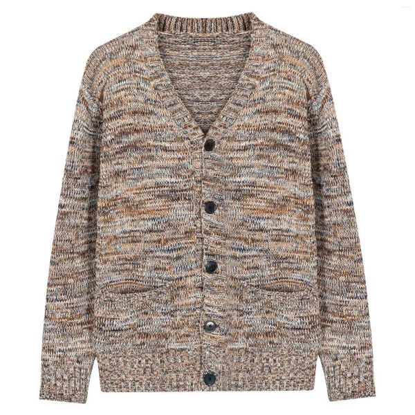 Giacche da uomo Abbigliamento da uomo Autunno e inverno Maglione con scollo a V Cardigan a maniche lunghe Giacca da lavoro Moda Chaquetas Hombre