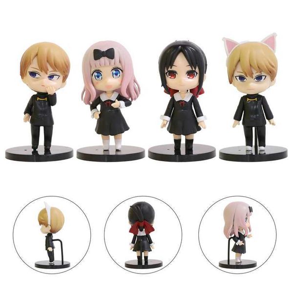 Figuras de brinquedo de ação 4pcs/set kawaii shinomiya kaguya fujiwara chika ação figura pvc brinquedo