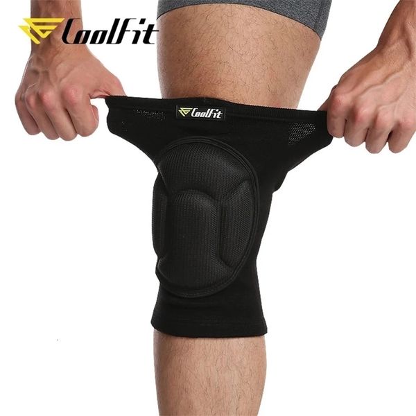 Joelheiras cotovelas coolfit 1 par de espessamento de futebol vôlei de joelheiras esportivas Extreme Sports Protect Cycling Knee Protector Kneepad 230414