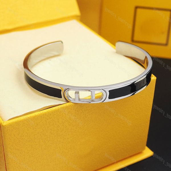 Men Luxurys Titanium stee bangle designers pulseira para mulheres mens prateado charme pulsel