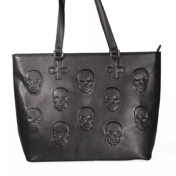 Borse tote da donna 2023 con croce teschio punk gotico 231114