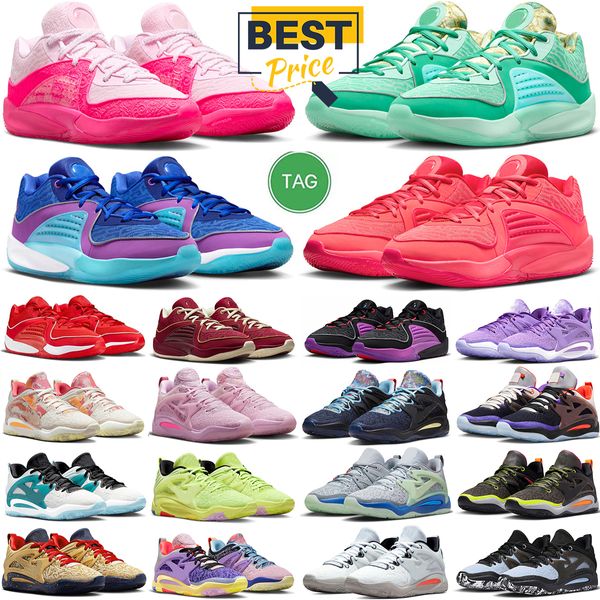 Kevin Durant KD 16 Tênis de basquete Tia Pearl Wanda Deep Royal Triple Red NY vs. NY Preto Vívido Roxo Preto Metálico Ouro Criado Masculino Tênis Outdoor Tamanho EUR 40-46