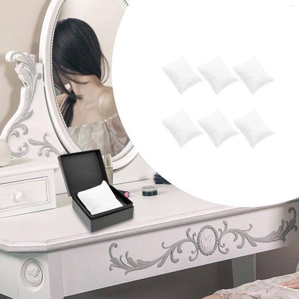 Bolsas de jóias 6 pcs display stand caixa de relógio travesseiro fronhas de seda pulso corrente pulseira almofada