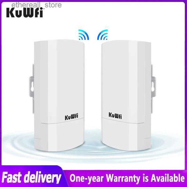 Roteadores KuWFi 300Mbps Outdoor Wifi Router 2.4G Wireless Bridge Router Long Range Extender Ponto a Ponto 1KM Cobertura Wifi para Câmera Q231114