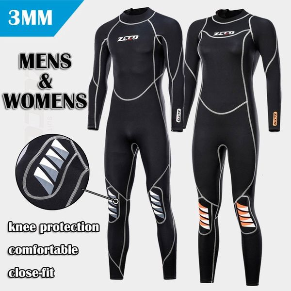 Roupas de mergulho secas Suje de neoprene de 3 mm de roupa de mergulho preto à prova de lixo preto de mangas compridas Terno de mergulho Surf Swim Kayak Scuba S 4xl 230413