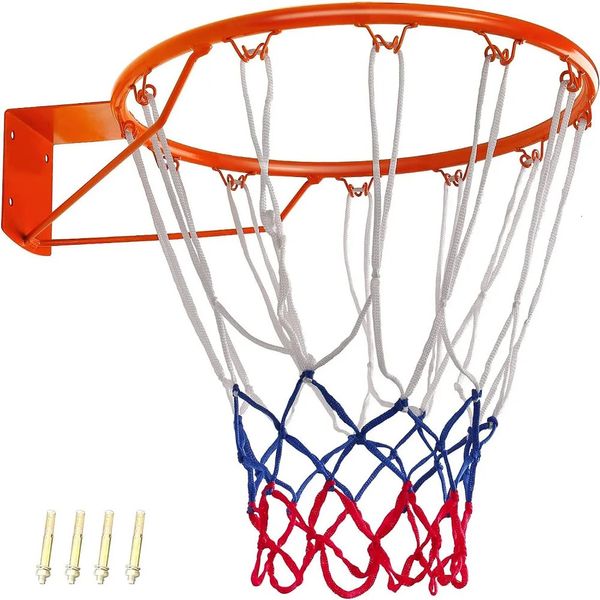 Diğer Spor Malzemeleri Basketbol Rim Hedefi 45cm Duvar Kapısı Montajlı Asılı Hoop Net Tüm hava kapalı açık duvarla monte 231113