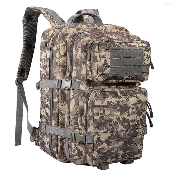 Mochila Outdoor Grande Capacidade Impermeável Bolsa De Montanhismo Multi-função Tática 3P Camuflagem