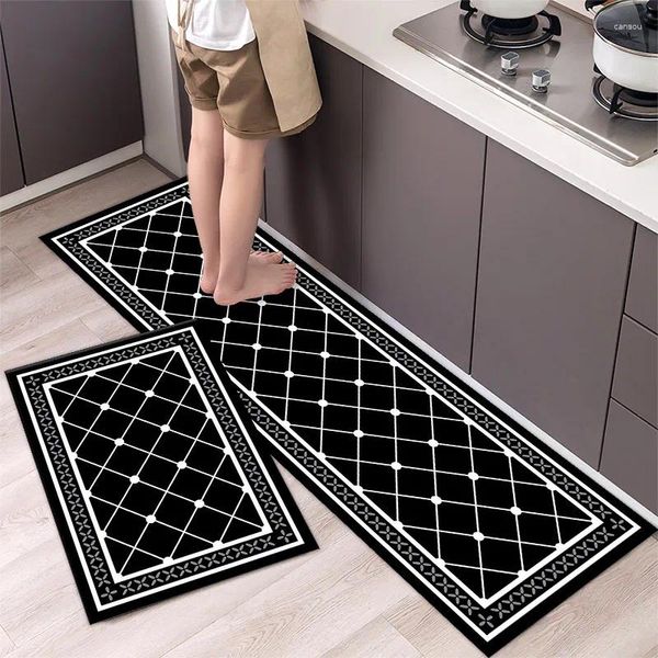 Halılar 1 PCS Mutfak Halı Geometrik Ev Baskılı Slip Anti-Slip Dayanıklı Halı Yatak Odası Oturma Odası Uzun Strip Zemin Mat Ev Dekor