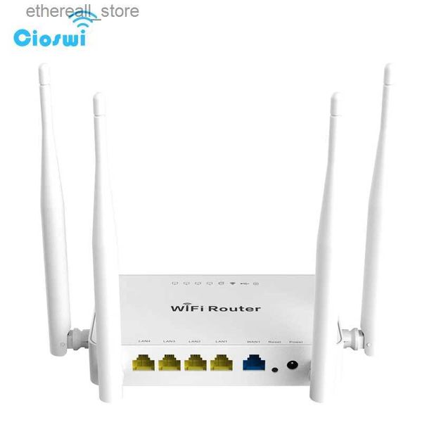 Roteadores Cioswi Wireless WiFi Router para 3G USB Modem OpenWrt OS Suporte Keenetic Omni II 300Mbps 802.11b 4 * LAN USB2.0 MT7620N Chipset Q231114