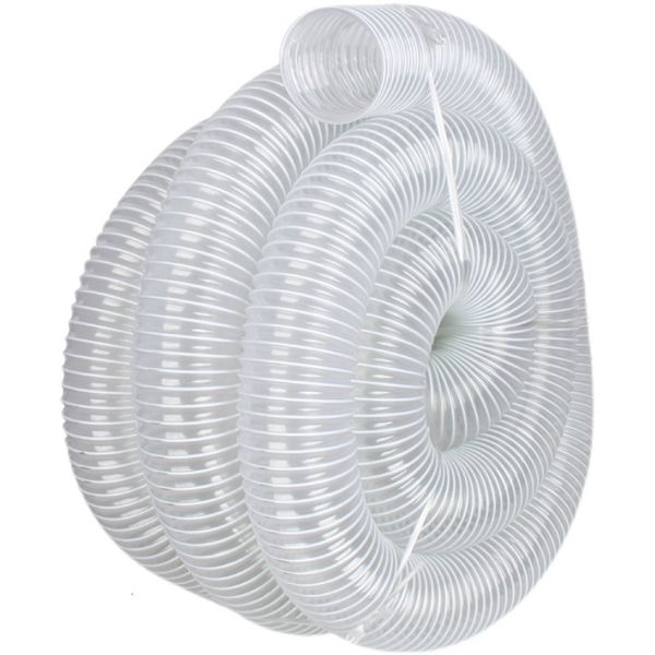 Tubi 1 m Tubo in gomma trasparente in PVC filo di acciaio diametro 80/100/150 mm per macchinari per l'industria del legno ventilato aspira parti del tubo della polvere 230414