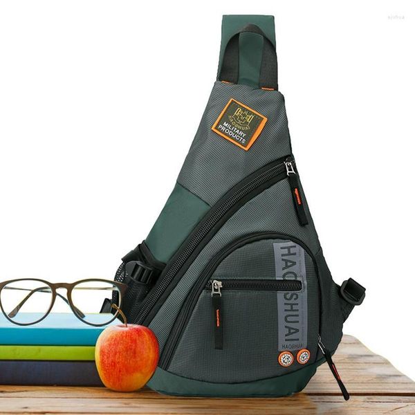 Outdoor-Taschen Herren-Schulter-Nylon-Hüfttaschen Sling Bag Crossbody Sports Chest Daily Picknick Canvas Messenger
