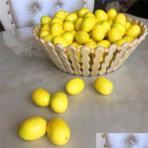 Новинка Mini Желтый искусственный искусственный лимонный симуляция пластиковые фрукты гостиная кухня дома украшение столик декоратив