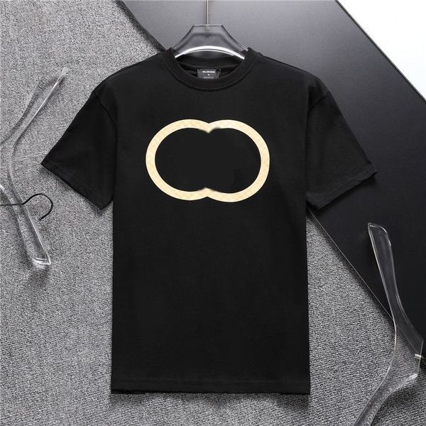 Camisetas masculinas Marca de luxo Tees masculino Men e feminina Top de rosto sorridente letra de face imprimir marca de moda casual Roun