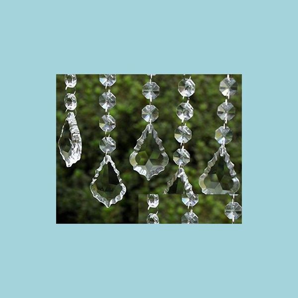 Decorações de Natal pingentes de cristal de acrílico claro penduram miçanzas de guirlanda de parede decoração de painel de parede Tassel Sn Tree Diy Party Dr Dhmr4