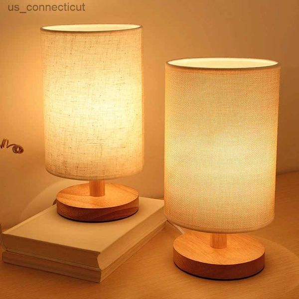 Lâmpadas de mesa de madeira lâmpada de mesa luz noturna usb alimentado moderno para iluminação do quarto presente branco quente cabeceira de madeira crianças decoração do quarto r231114