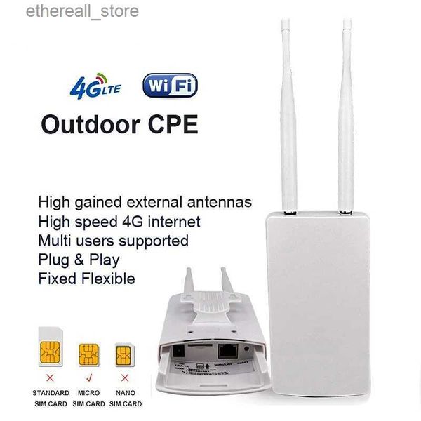 Router Outdoor Impermeabile 300Mbps Smart 4G Router Home Hotspot RJ45 WAN LAN Copertura WIFI Modem Antenna esterna CPE Q231114