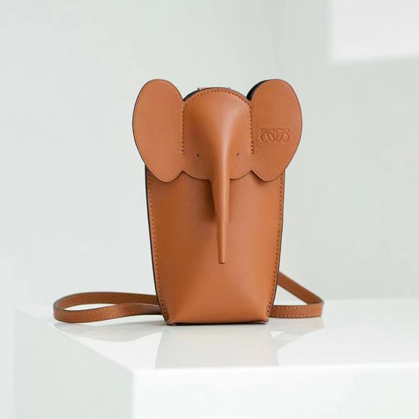 Lady Anagram Elephant Phone Luxus-Geldbörsen Designer-Taschen Damen Cross Body mit Schultergurten Handtaschen Herren Echtleder Totes klassische Spiegelqualität Clutch Bag