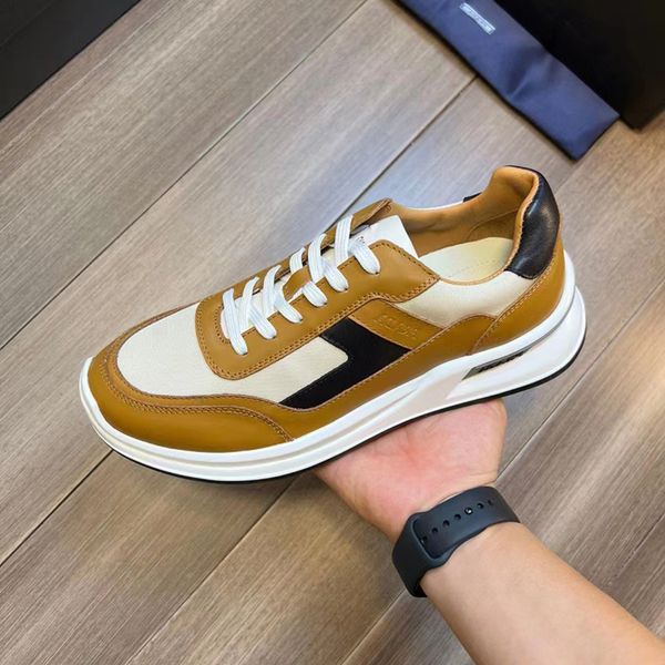 Scarpe casual da uomo famose Deluxe Collision Cross Running Sneakers Italia Bella fascia elastica Low Top in pelle di vitello Designer Outdoor Casuals Scarpe da ginnastica Box EU 38-45