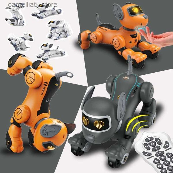 Elektrische/RC Tiere Kinder Fernbedienung Roboter Spielzeug für Jungen Mädchen Intelligente Sensor Maschine Hund Elektrische RC Tiere Kinder Puzzle Haustier Puppe Q231114