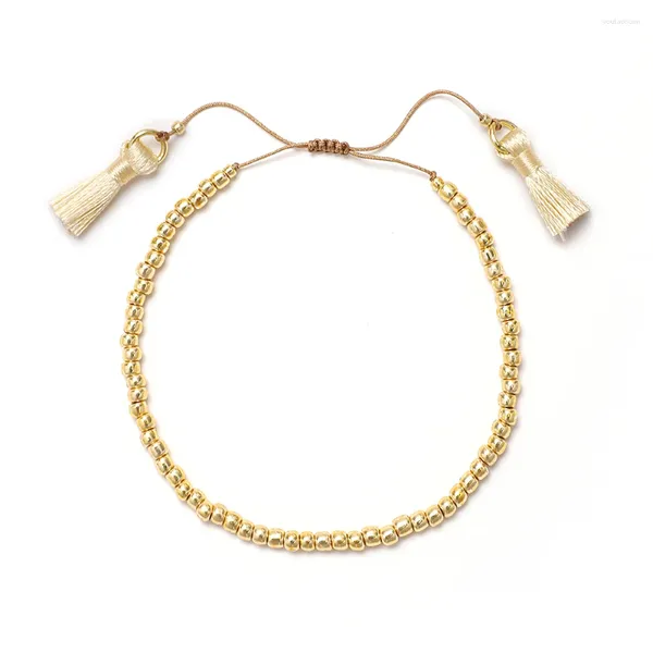 Strand ZMZY Bracciali Miyuki in vetro color oro all'ingrosso per le donne Gioielli fatti a mano con nappe Bracciale con perline Gioielli firmati