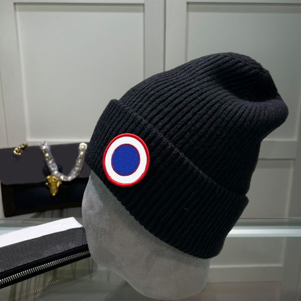 Designer de malha chapéu inverno gorro boné lã simples crânio bonés para homem mulher ao ar livre à prova vento quente chapéus 6 cores qualidade superior