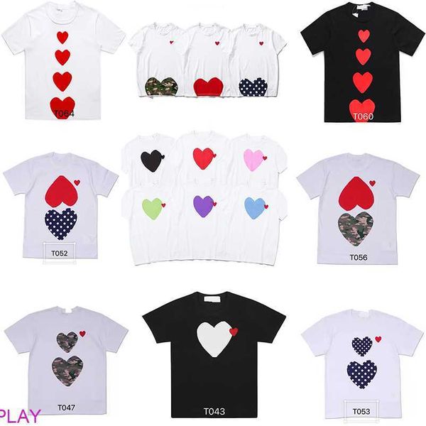 Play Designer Herren T-Shirt Japanische rote Liebe Shirt Herren Damen Commes Complete Label T-Shirt Polo CDG Des Badge Garcons Baumwolle Stickerei Größe XS-XXXXL 8X9V 2NVK