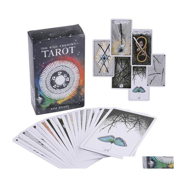 Biglietti d'auguri 220 Stili Tarocchi Gioco Witch Rider Smith Waite Shadowscapes Wild Tarot Deck Board con Colorf Box Versione inglese Dro Dhbyn