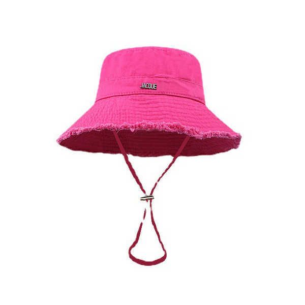 Chapéu de balde rosa quente feminino designer chapéu de sol boné completo promoção de moda Gorras Fisher chapéu unissex para protetor solar ao ar livre