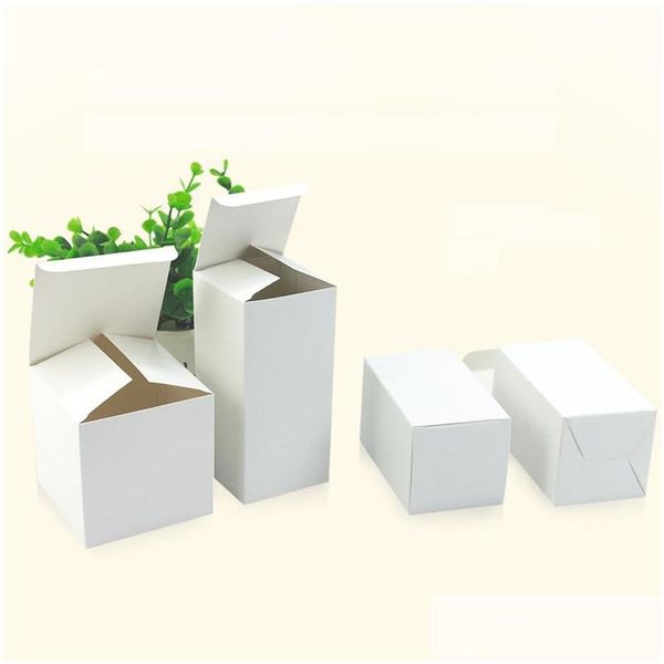 Confezione regalo 20 dimensioni Imballaggio bianco Scatole di cartone piccole Scatola di carta kraft quadrata Fabbrica all'ingrosso Lz0740 Drop Delivery Giardino domestico Fe Dhanh