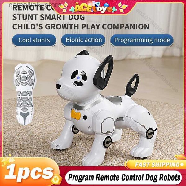 Elektrische/RC Tiere Programmierung Fernbedienung Hund Roboter Spielzeug Kinder Mädchen Musik Tanzen Roboter Kinder Simulation RC Tiere Jungen Puzzle Smart Pet Q231114