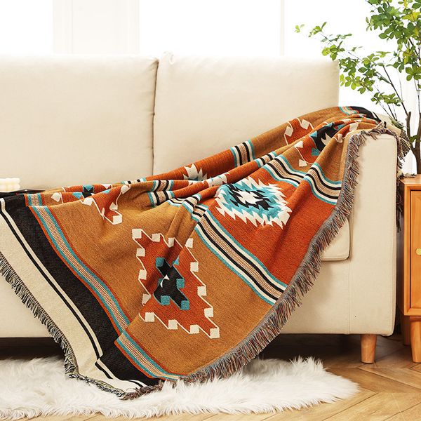 Cobertores Cobertor Bohemian Trow para camas Campo ao ar livre Sofá capa de sofá indiano toalha de sala de estar de decoração de capa de capa de toca de mesa 230414