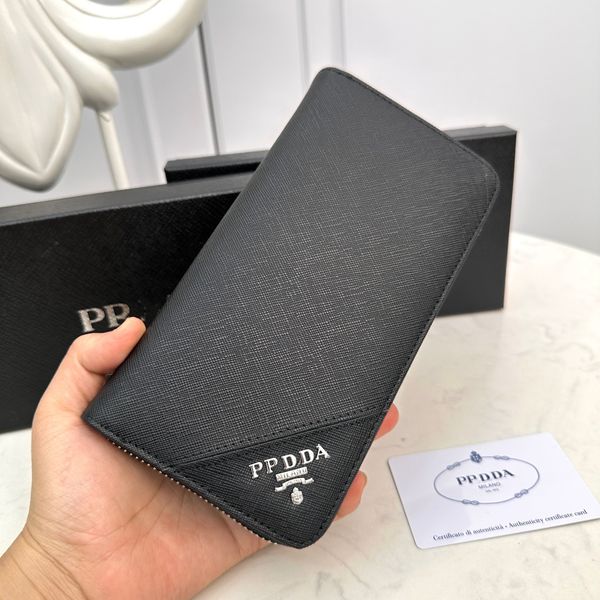 Modische Damen-Clutch-Geldbörse, PU-Leder, einzelnes Reißverschluss-Geldbörse, Damen-Geldbörse, lange klassische Geldbörse mit orangefarbener Box, Karte, 23 Farben, Schlüsseletui, Geschenk für Herren, PPDDA