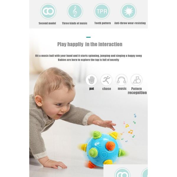 Pacify Toys Musica Dancing Ball Children Baby 13 Years Old Vibrating Jum Puzzle Toy Esercizio Bodys per bambini Drop Delivery Regali Toddl Dhyfl