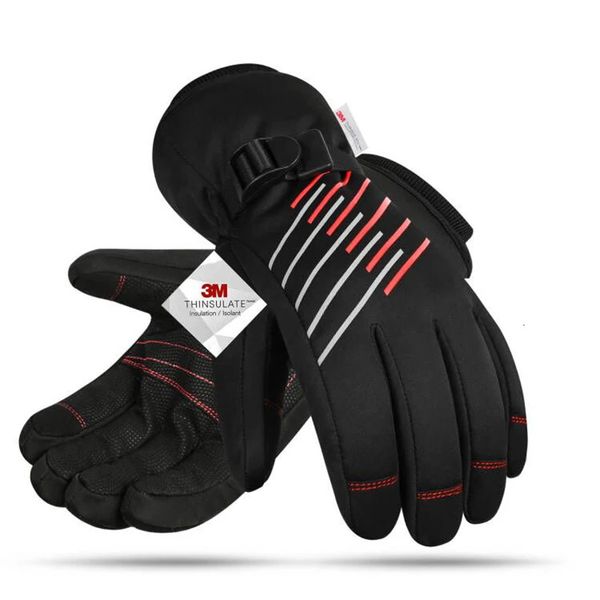 Guanti da sci MOREOK Guanti da sci impermeabili Thinsulate Guanti termici Touchscreen Guanti da ciclismo invernali Guanti da moto caldi Uomo Donna 231114