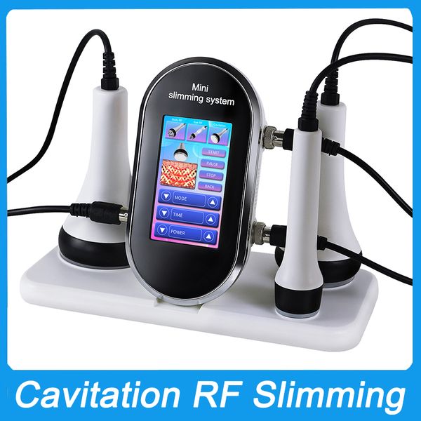 Portatile 3 in 1 Corpo Lipo Cavi RF 40K Cavitazione Macchina dimagrante Uso domestico Ultrasuoni Radiofrequenza Sollevamento del corpo Rafforzamento della pelle Peso Ridurre la perdita di grasso