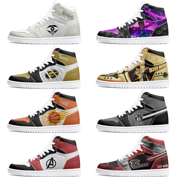 Neue personalisierte Schuhe 1s DIY Schuhe Basketballschuhe Männer 1 Frauen 1 Anime Angepasster Charakter Trend Winter Vielseitiger Outdoor-Sneaker