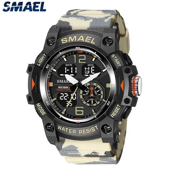 Orologi da polso SMAEL Orologio sportivo da uomo Cronografo impermeabile Allarme Calcolatrice Orologio Idee regalo casual Uomo reloj hombre 8007 231114