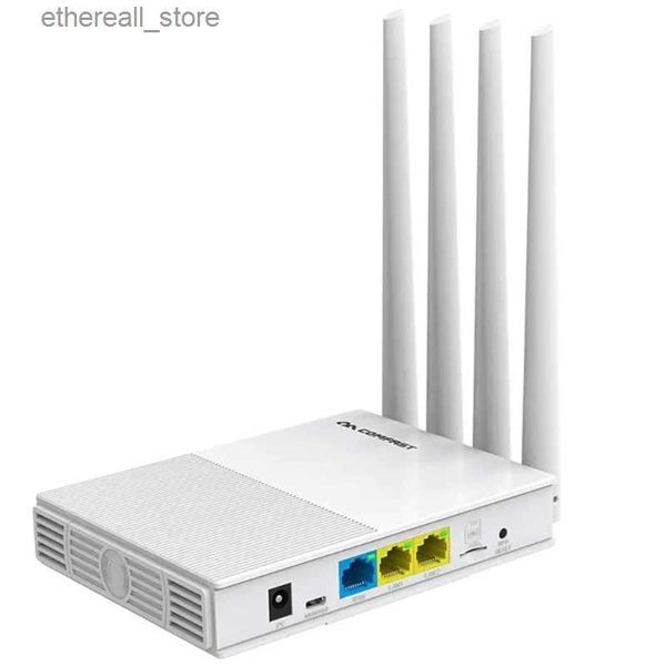Roteadores COMFAST E3 4G LTE 2.4GHz WiFi Router 4 Antenas Cartão SIM WAN LAN Cobertura sem fio Extensor de rede US Plug Dropship Q231114