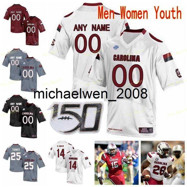 Mich28 NCAA College-Trikots South Carolina Gamecocks 1 Alshon Jeffery 1 Corbett Glick 1 Deebo Samuel 10 Jay Urich 34 Mon Denson Custom Football