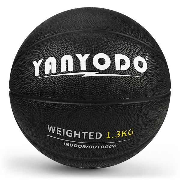 Palline 1 3kg Heavy Basketball Ball Training Size 7 Weighted Men Youth Wrist Strength Practice Black Orange Yellow PU Leather 230413