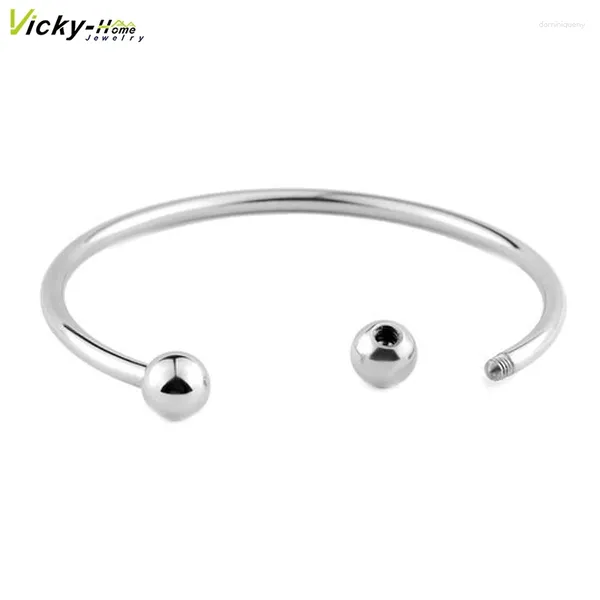 Braccialetti con ciondoli Bracciale con ciondoli per principianti in acciaio inossidabile da donna Bracciale fai da te con perline adatte per ragazza