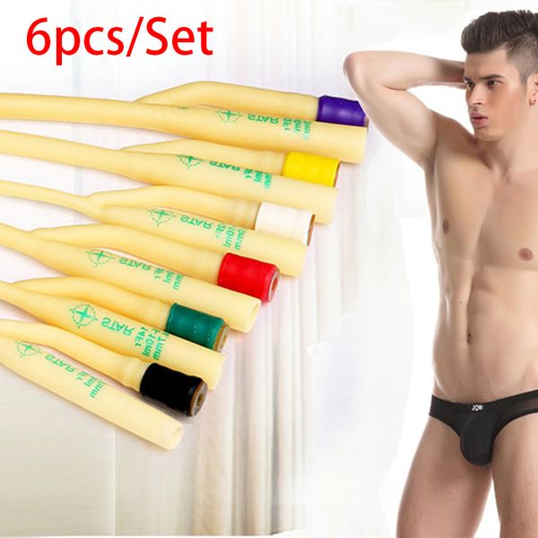 Giocattoli per adulti 6pcs Catetere uretrale monouso Urina Kit per uomo Hollow Uretrale Sounding Set Uretra Dilatatore Donne Urethal Tube Sex Toys 230414